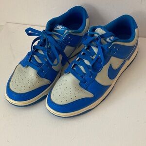 Nike Dunk low retro Vibrant Blue and Gray Detroit Lions colors men 10.5 sneakers